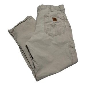 Carhartt B151 TAN Original Fit Cotton Carpenter Pants Men's 35x30 (Fits 34x27.5)